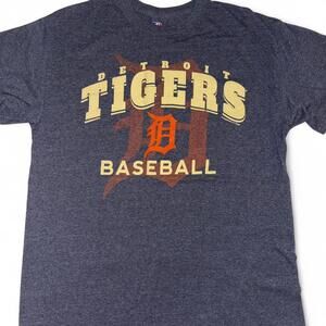 Detroit Tigers navy blue baseball t-shirt Size M #MLB #baseball